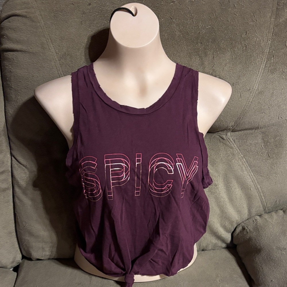 Aerie Deep Purple Graphic Tank Top